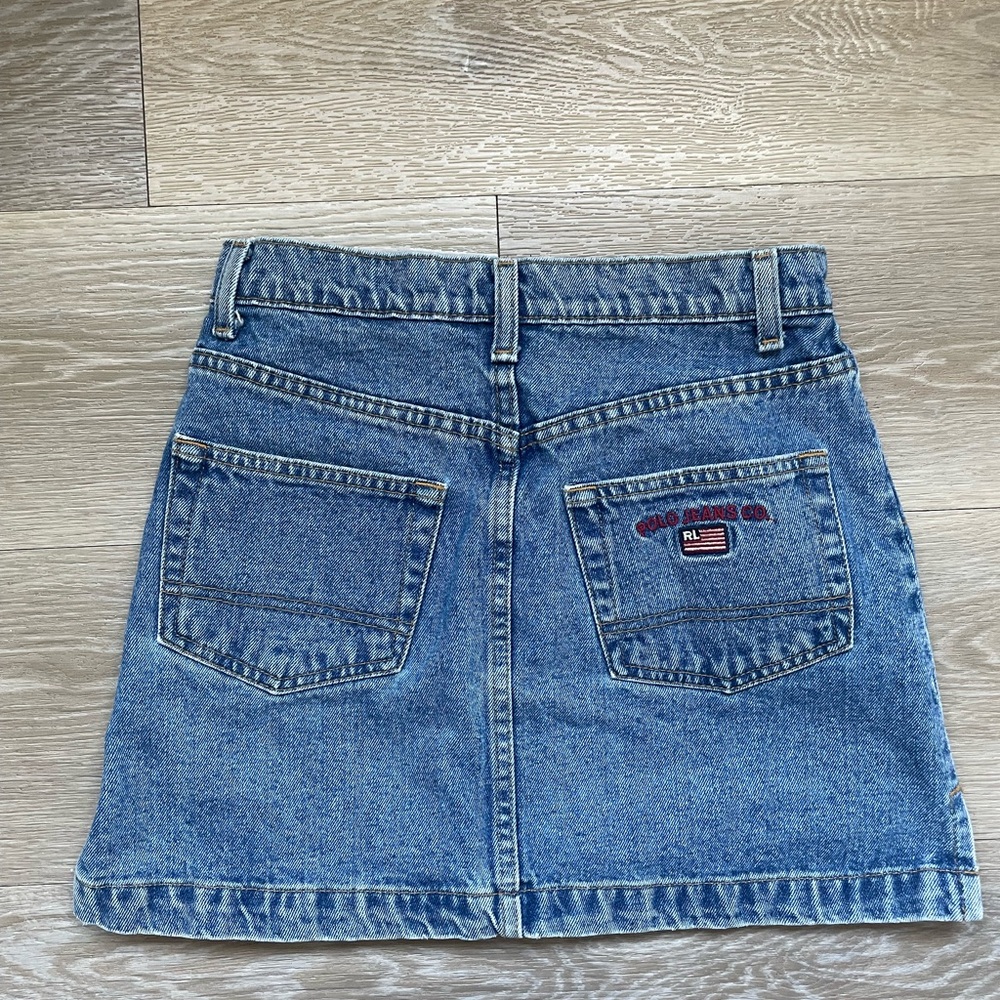 SOLD Vintage Polo Ralph Lauren Blue Denim Skirt